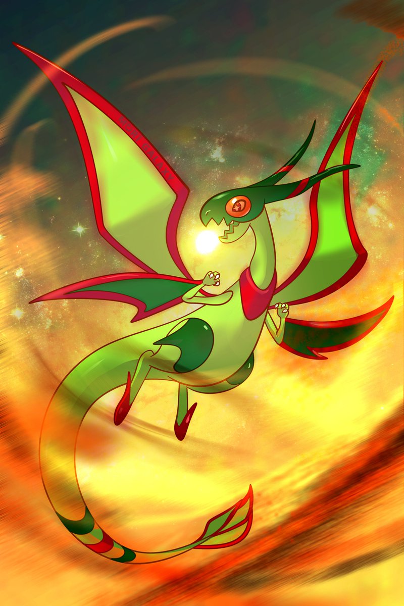 My take on #MegaFlygon 🐉✨

Flygon deserves a Mega evolution! I pulled design inspo from Trapinch’s face + Vibrava’s 4 wings, and leaned into its Pokédex title “Spirit of the Desert” — maybe Fairy/Ghost typing? 👀

WIP on Twitch! 
#Pokemon #PokemonZA #Fakemon #PokemonArt