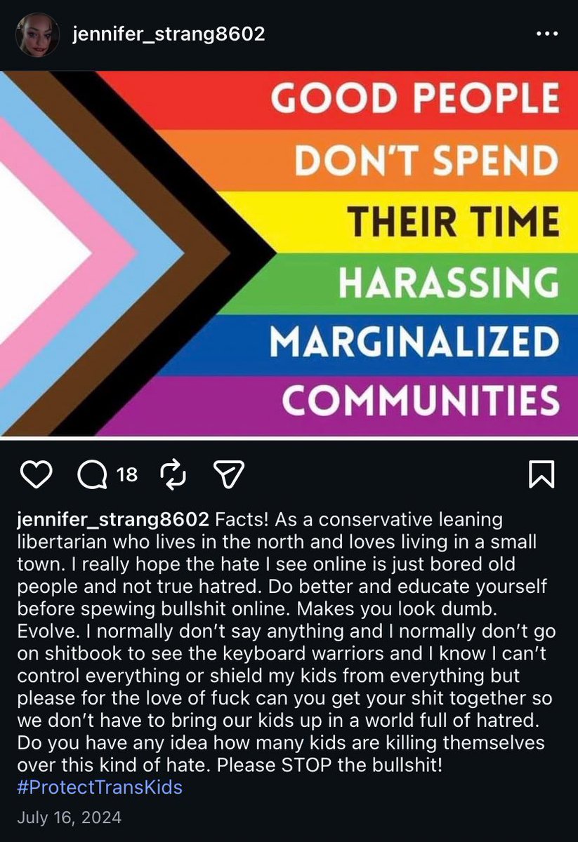 wesyang's tweet photo. The mother of a trans-identified murderer of nine posted a trans flag of equality on Instagram in 2024, and #ProtectTransKids
Her trans-identified son killed her and her daughter before killing six more at a school.
The media honors her sonโs preferred pronouns in its coverage https://t.co/HrJPRnclXc