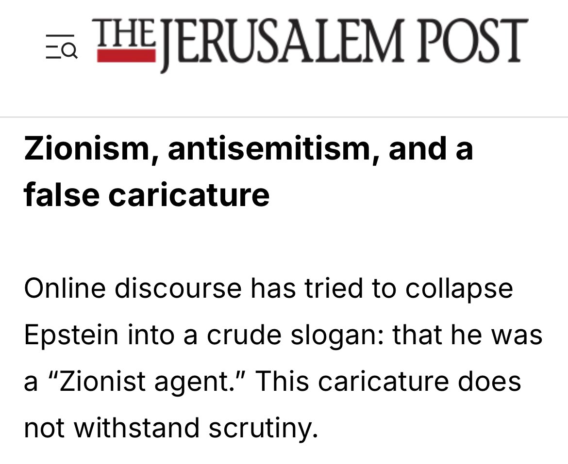 I don’t know what’s more farcical;

That the Jerusalem Post are now publishing articles in Tommy Robinson’s name denying Epstein’s links to Israel and Zionism,

Or the fact that they’re pretending Tommy is capable of writing this article 😂
