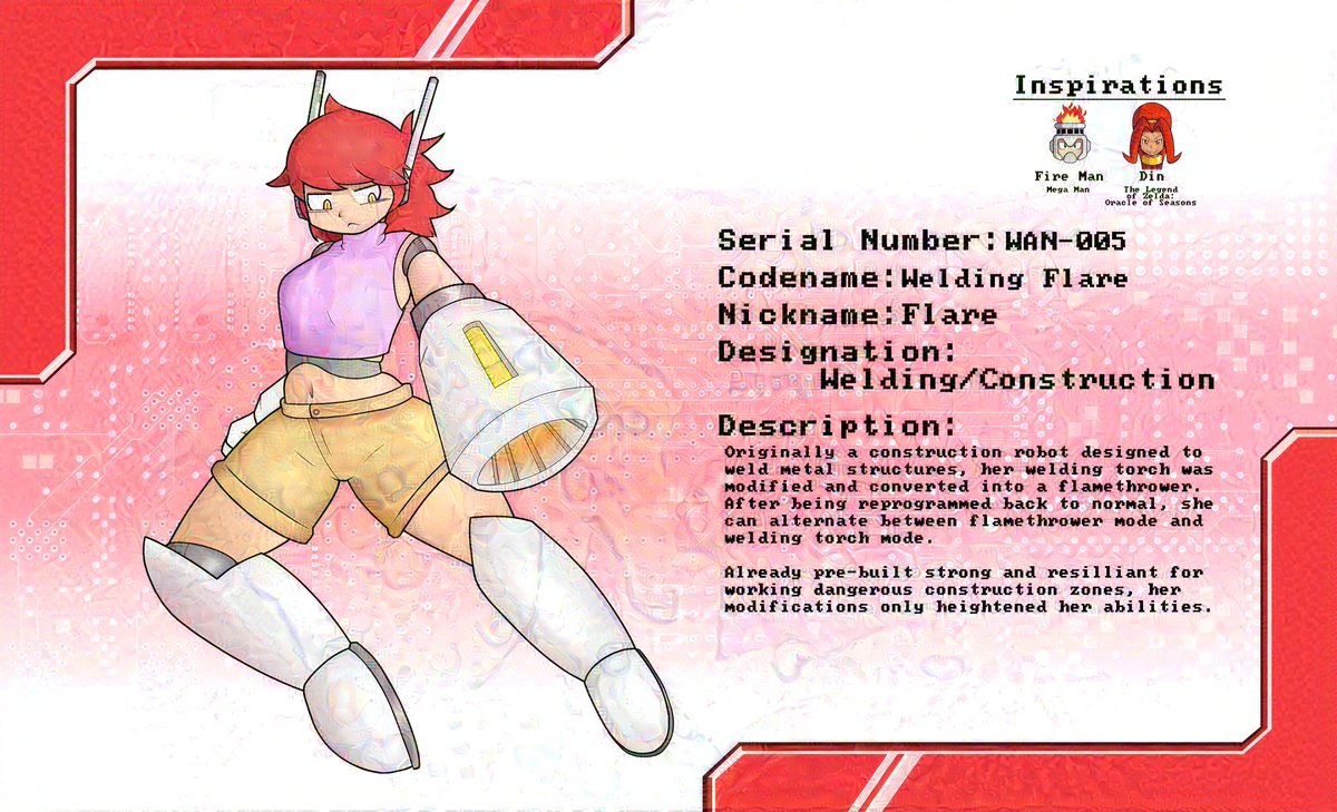 cole_does's tweet photo. Walker Allen Number (WAN)-005
A rough around the edges robot tomboy who's secretly a softy~…
#refsheet #originalcharacters #robotgirl https://t.co/362qy5msv9