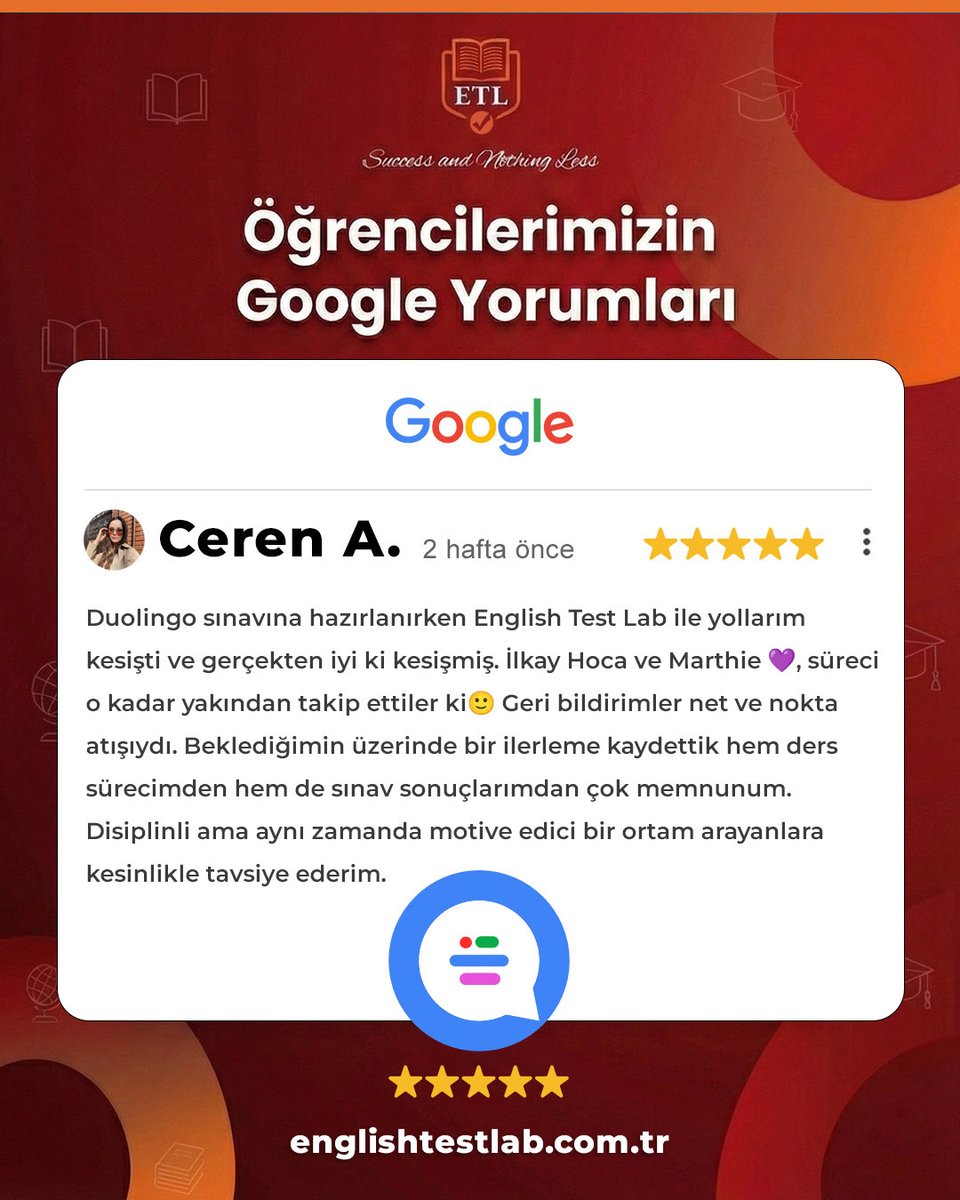 TestLabturkiye's tweet photo. Gerçek öğrenci, gerçek sonuç ⭐️

Duolingo sınavına hazırlanan öğrencimizin English Test Lab deneyimi:
Disiplin, birebir takip ve net geri bildirim.

Sonuç odaklı İngilizce eğitimi için:
👉 https://t.co/WS75SUx7Te

#EnglishTestLab #IELTS #TOEFL #Duolingo https://t.co/YAvnK1RpfU