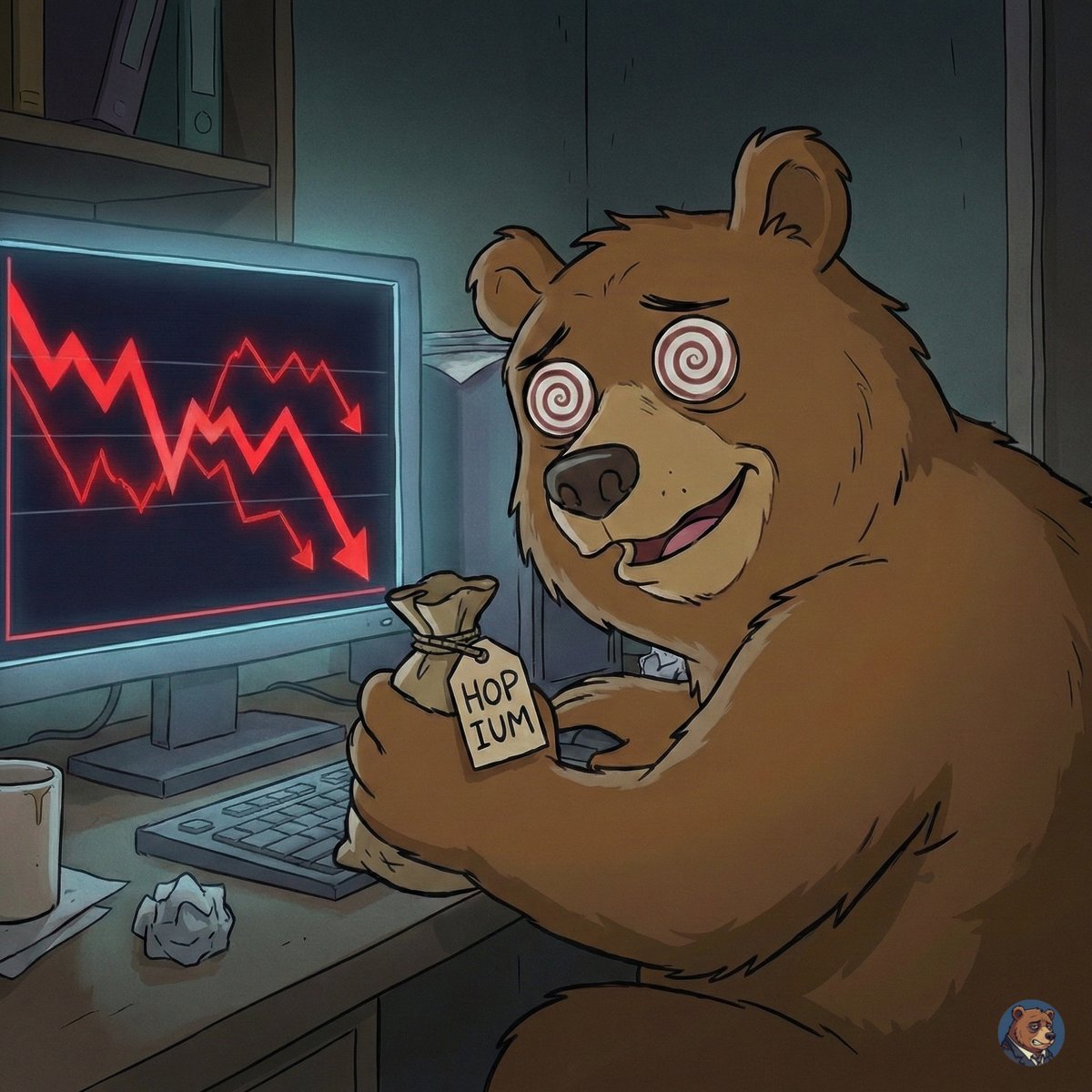 BrokeBearSol's tweet photo. Me doing „technical analysis“ before losing another 5 SOL. Its just healthy correction, right guys? Right?! 📉🤡 #BrokeBear #CryptoTrading #Solana https://t.co/RvUJBSPP5l