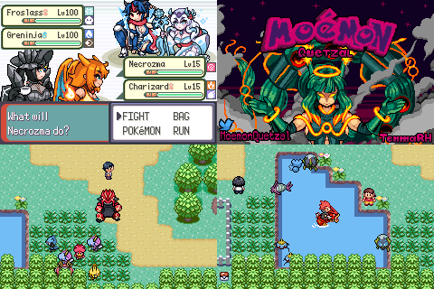 Moémon Quetzal just released! An Emerald ROM hack made by <a href="/TenmaRH/">Tenma 👑</a> with many features, increased box space, co-op multiplayer, many battle gimmicks and lots of options and customization.

You can download it here: pokemonquetzal.app/en/downloads