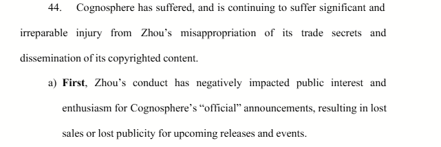 Agenda Impact and doomposting characters before release potentially being a reason for this lawsuit is so funny to me