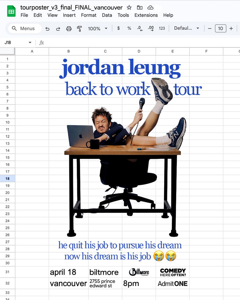 ComedyHereOften's tweet photo. VANCOUVER! Hong Kong's breakout comedy star Jordan Leung is coming back for his "back to work" Tour on April 18 @biltmorecabaret 🔥 The last time here was here, the show sold out! Get your tickets @AdmitOneLive 

🎟️ https://t.co/fES2jwkWBt https://t.co/bHNCuHKoEc