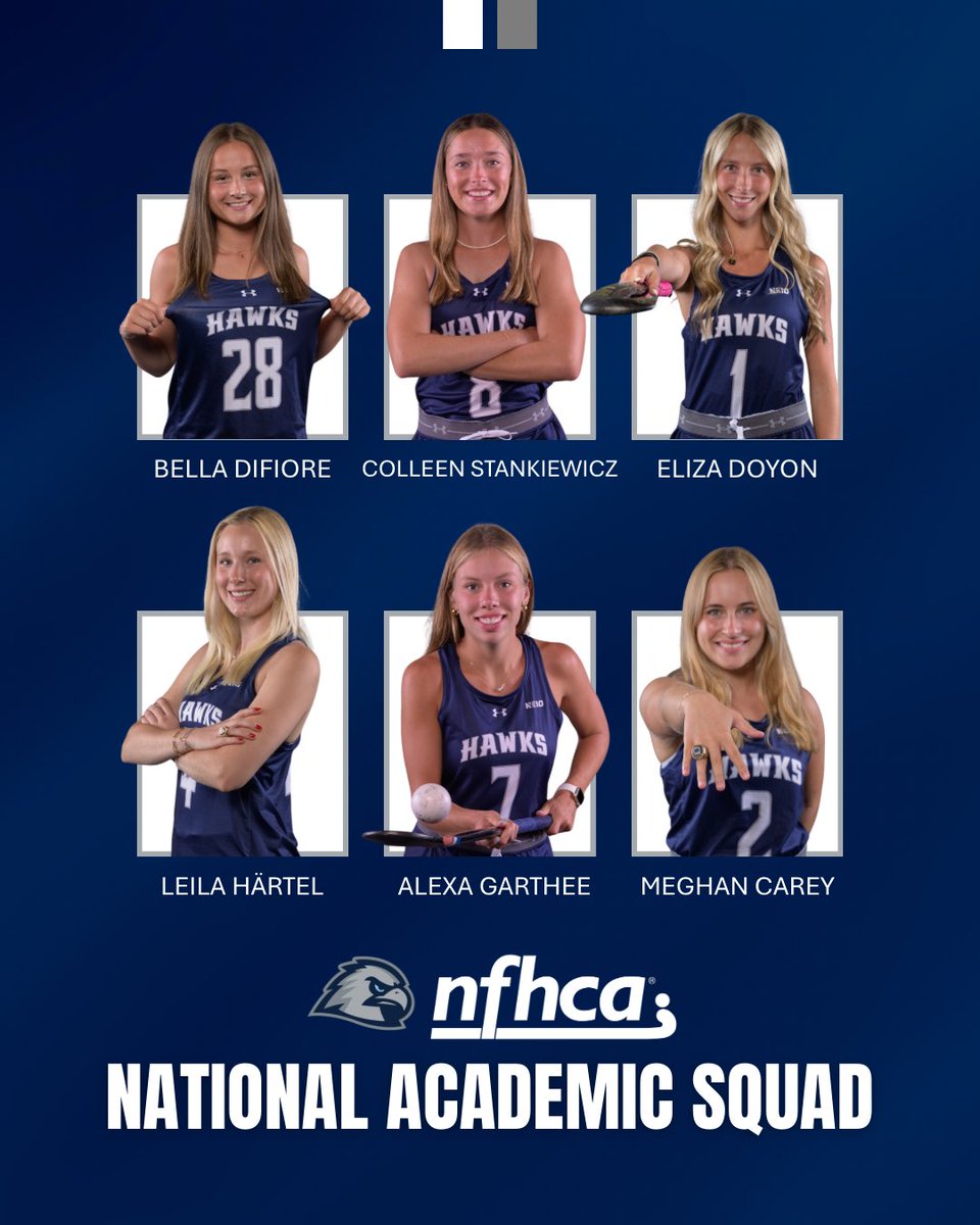 STAHawksFH's tweet photo. Congrats to our 6️⃣ players who were named to the 2025 NFHCA Division II National Academic Squad. 

#HawksSoarHigher | #NE10EMBRACE https://t.co/z1C6koa6W2