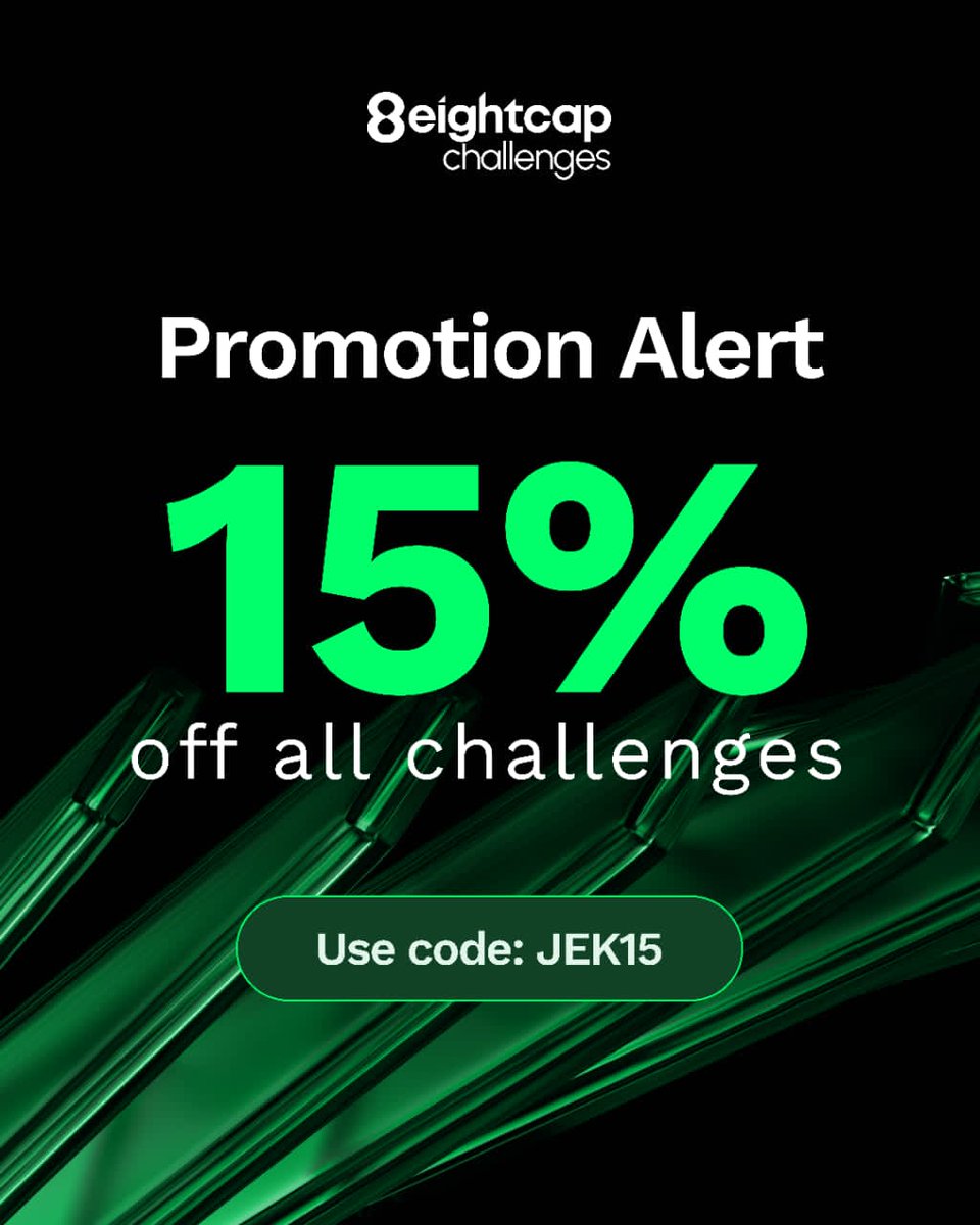 3x 5k Account Giveaway! 

Rules: 
🟩. Follow: 
<a href="/8Cchallenges/">Eightcap Challenges</a> 
<a href="/jekzcharlez/">𝐉𝐞𝐤𝐰𝐮.🤏1/222</a>
<a href="/PropTradingHQ/">Prop Trade Hub</a>
<a href="/AshokFX01/">ASHOK FX</a>
<a href="/Zankaeffect1/">zanka effect 📸</a>
🟩. Tag Friends 
📷. Like &amp; RT
🟩. Use JEK15 for a discount off your next purchase.

Good luck!

Winners announcement soon.