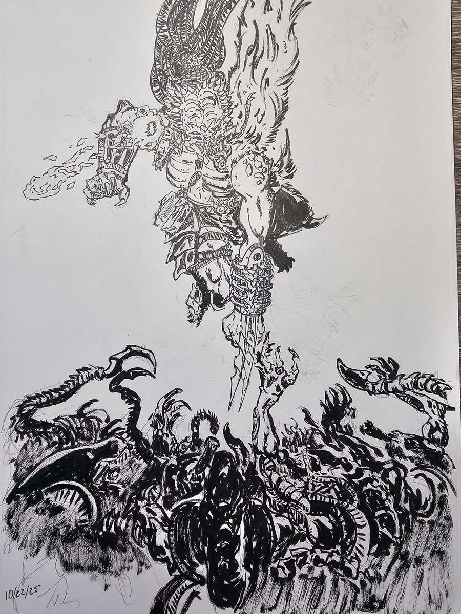 Skulduggery_Tom's tweet photo. Another Hell Cat post. 
#Comicart 
#Sketch
#Inkdrawing https://t.co/pW0AZ6zlLI