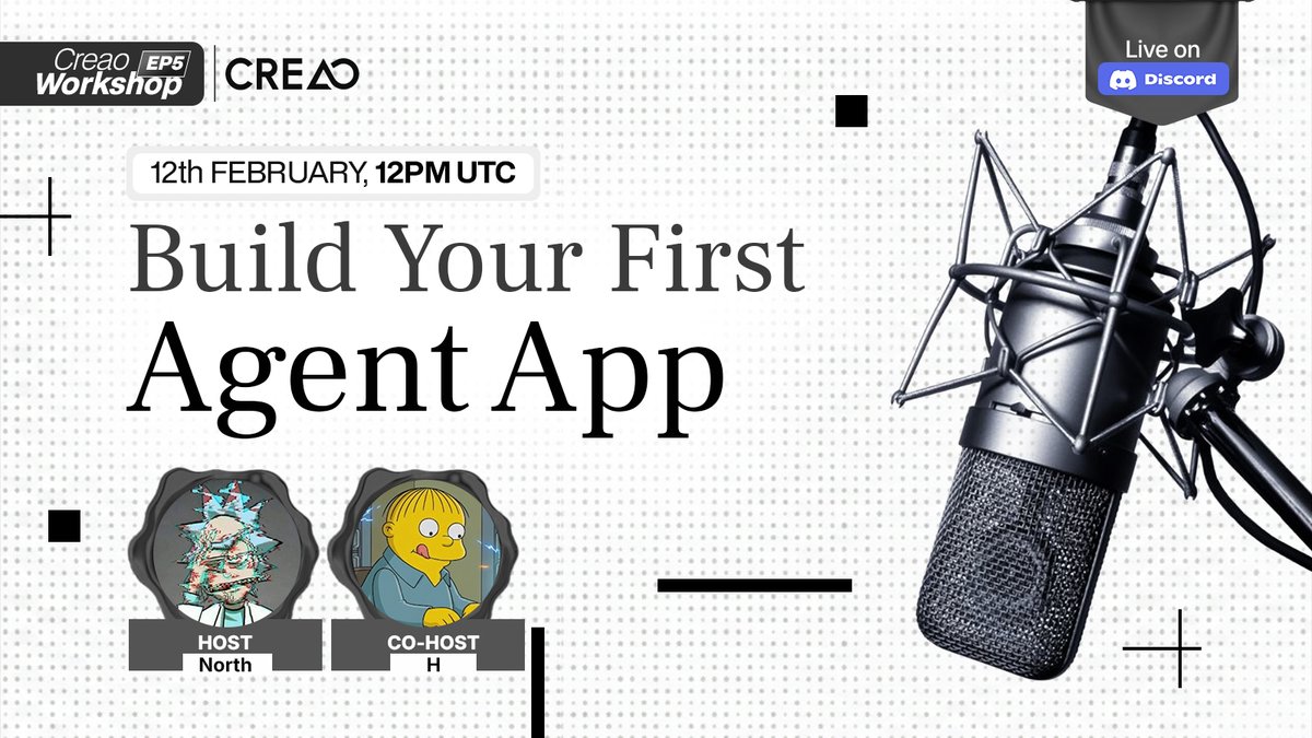CREAO Workshop — Agent Apps

This Thursday (12PM UTC), we’re breaking down our shift to Agent Apps.

What changed?
Why it matters?
How to use the new flow to go from chat to reusable agent system?

Our team will walk through:
• What Agent Apps actually are
• How they work
•