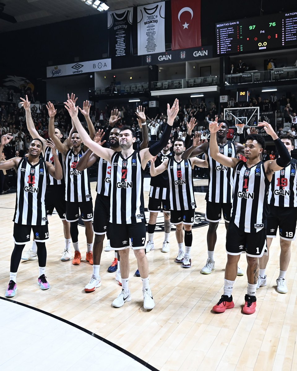 Raise your hand if you finished Group B as the leader 🙌 👀 

#RoadToGreatness | <a href="/BJK_Basketbol/">Beşiktaş GAİN</a>