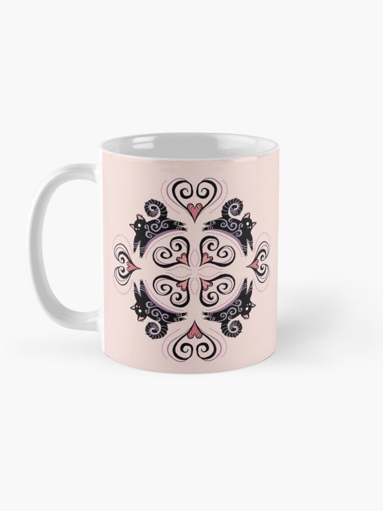 CreaturesStore's tweet image. Cute mug with cats and hearts at my #Redbubble store #RBandME:  redbubble.com/i/mug/Jumping-… #findyourthing #redbubble #catlovers #cats #mug