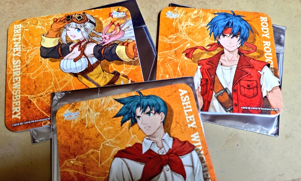 WAも何かなかったかなーって、コラボカフェの時のコースター見つけた