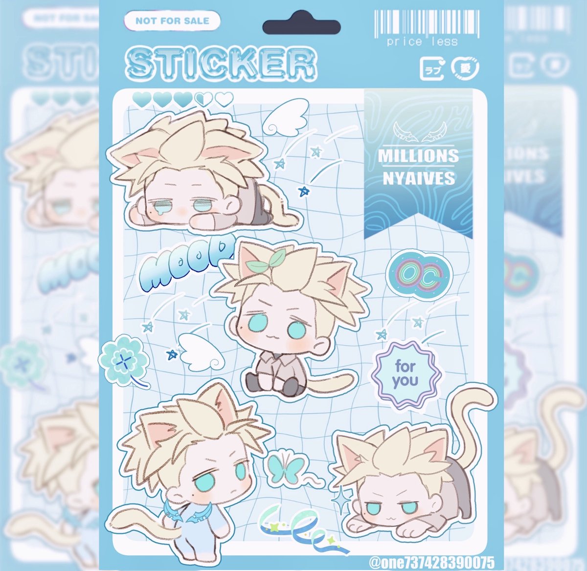 ₍˄.  ̫.˄₎⟆🩵🤍🩵