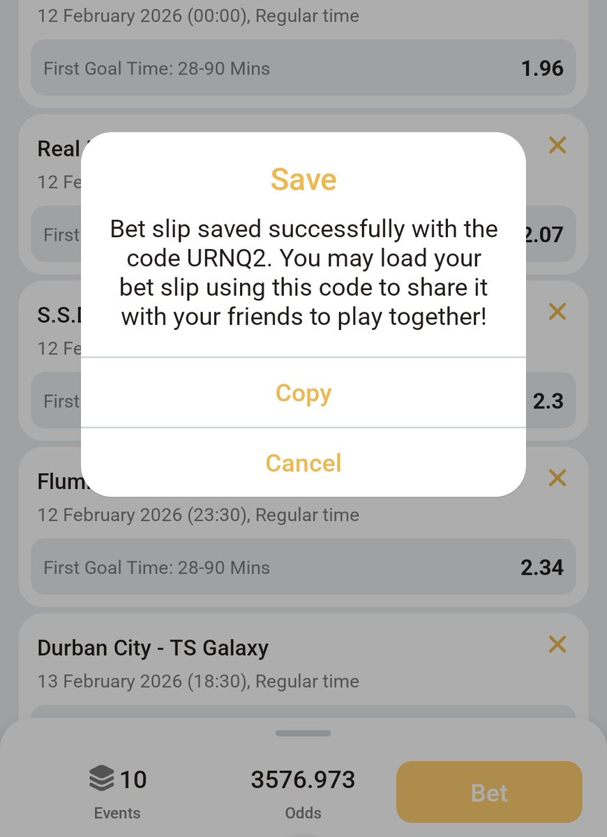 boomonmymind's tweet photo. First Goal Time on Secretbet

Odds - 3576

Code - URNQ2

Link - https://t.co/ZdhaMpYdEl

PromoCode - BOOMNATION

TG - https://t.co/xPvCAl5IbL

WhatsApp - https://t.co/sxZBvRrMQC

#SystemIt #SplitIt https://t.co/E6Lsd6L02Q