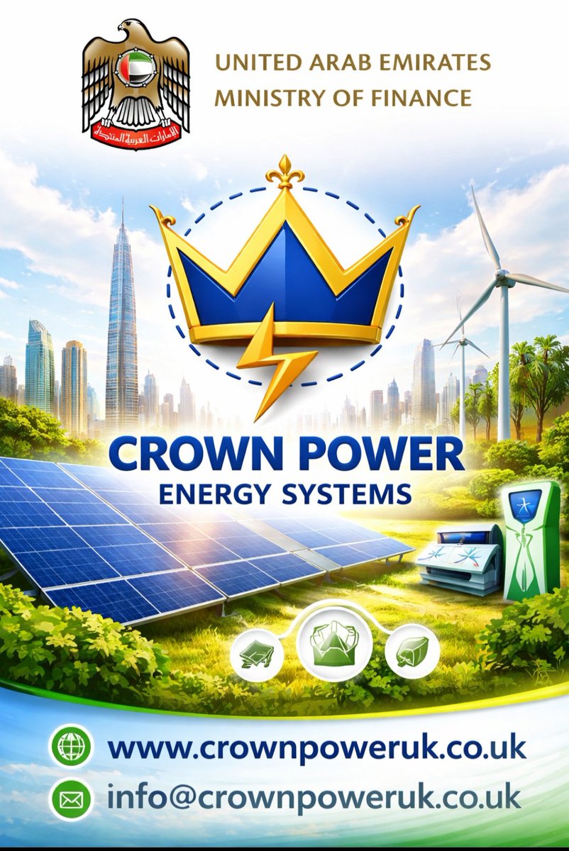🇬🇧 🤝 🇦🇪  Proud to see Crown Power Energy Systems – UK expanding its focus on sustainable and renewable energy solutions in the United Arab Emirates. A strong commitment to clean energy, innovation, and long-term environmental impact is exactly what the future needs. 🌍⚡U

Crown