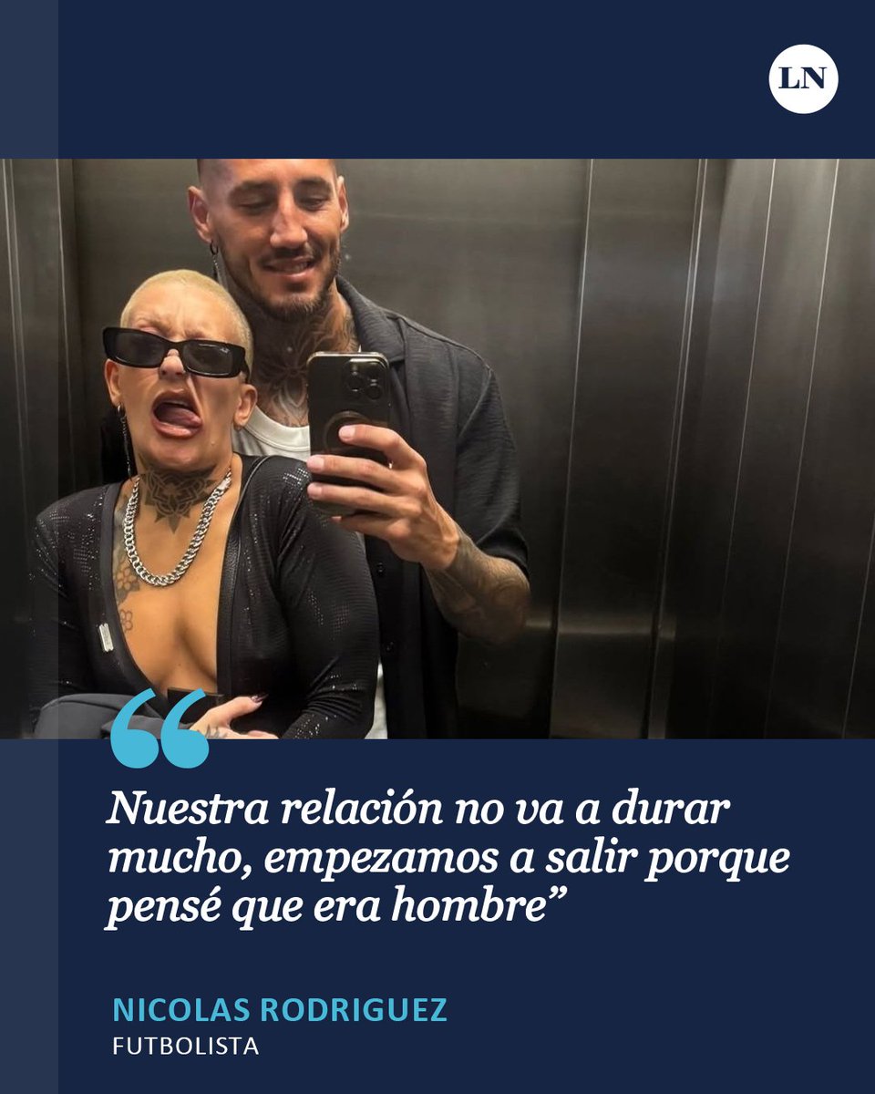 DONDE ESTA LA LOMBRIZ

El extraño comentario del Futbolista, Nicolas Rodriguez, al hablar de su pareja actual: 
"Nuestra relación no va a durar mucho, empezamos a salir porque pensé que era hombre"