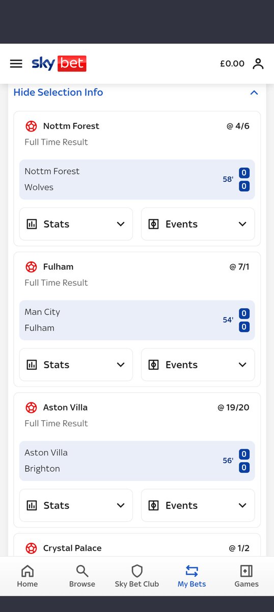 noneckUK's tweet photo. @SkyBet any ideas why it's not live tracking.  Tried on 3 devices. Not helping with the freeze? https://t.co/mhTafe9PZB