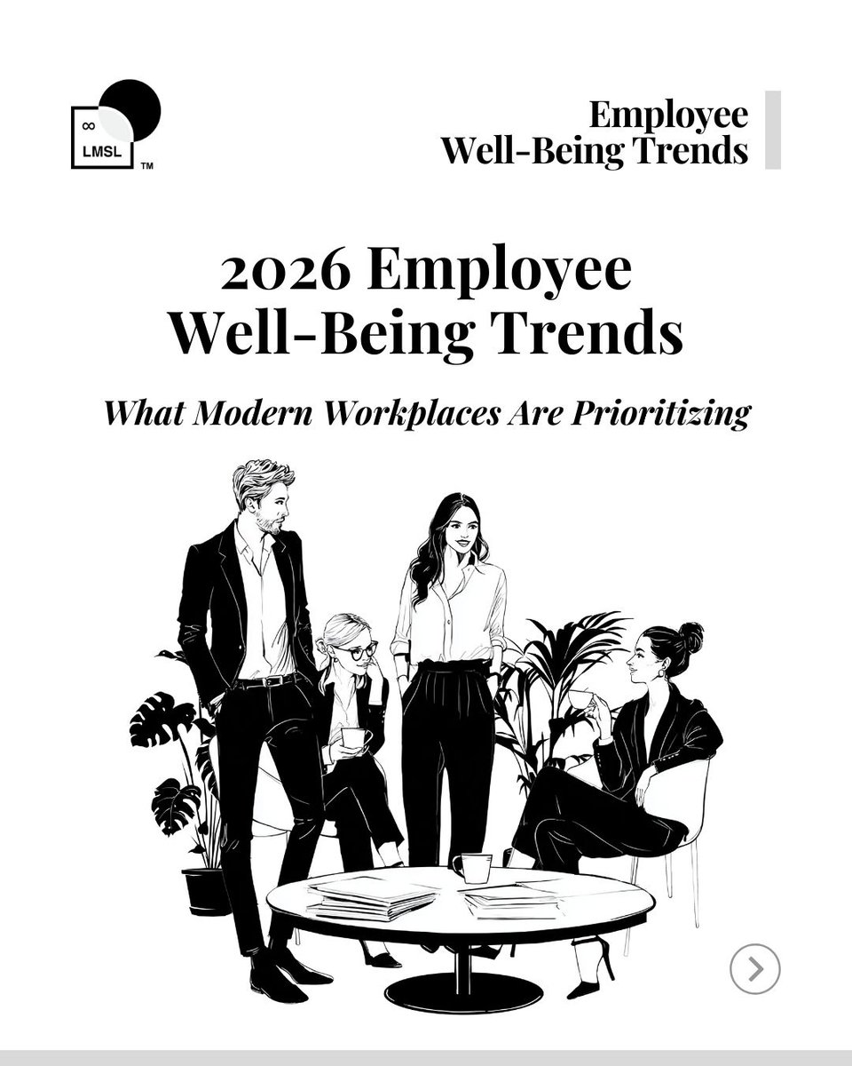 LMScienceLabs's tweet photo. Employee well-being isn’t a trend it’s a business priority.
From mental health to flexibility and growth, modern workplaces are redesigning how work should feel in 2026.

Check https://t.co/SrwtSIqi1G to learn more about employee well-being trend.
#LMSL #LifeManagementScienceLabs https://t.co/Z2sFkdxnqo