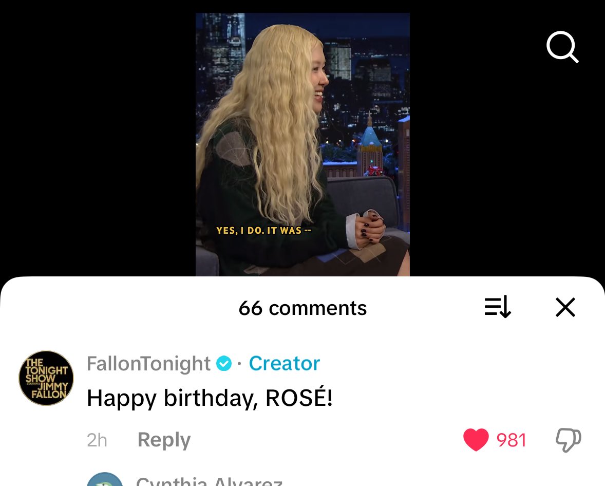 jimmy wishing rosé happy birthday <3