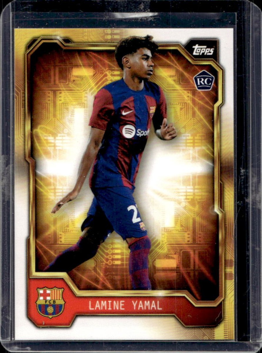 FCBarcelonaBay's tweet image. 2023 Topps FC  Fan Set Lamine Yamal Golden Future RC #BARG-3  
🔗 ebay.com/itm/3769345349…  
 #ad