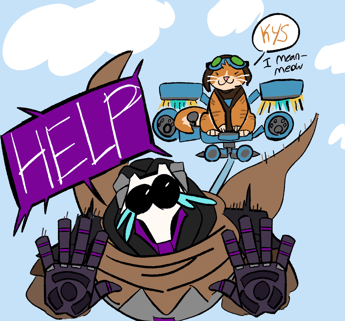 parakeet_random's tweet image. CAN THIS CAT STOP KIDNAPPING ME?!?? #Overwatch