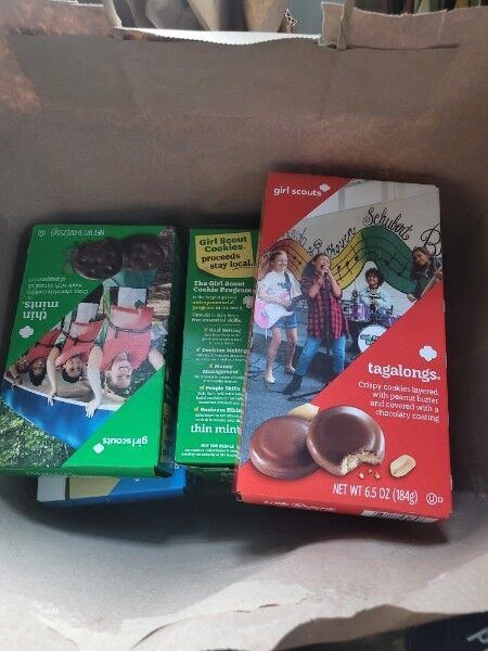 CecilyWelchCPA's tweet photo. That time of year again! Sometimes it feels like customer service is a lost art, but my little neighbor, a Brownie in the Girl Scouts, reminded me otherwise when she hand delivered my order. I got my fix!!

How many boxes is too many? 😄

#FutureLeaders #GirlsInBusiness https://t.co/2sGS40miiS