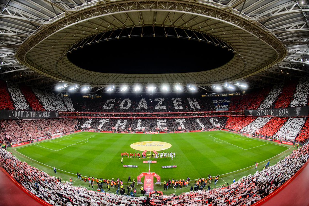5⃣1⃣.2⃣8⃣1⃣ asistentes disfrutando del derbi de semifinales de Copa en San Mamés. 

🔥 GOAZEN ATHLETIC!

0-0 I #AthleticRealSociedad 🏆 #AthleticClub 🦁