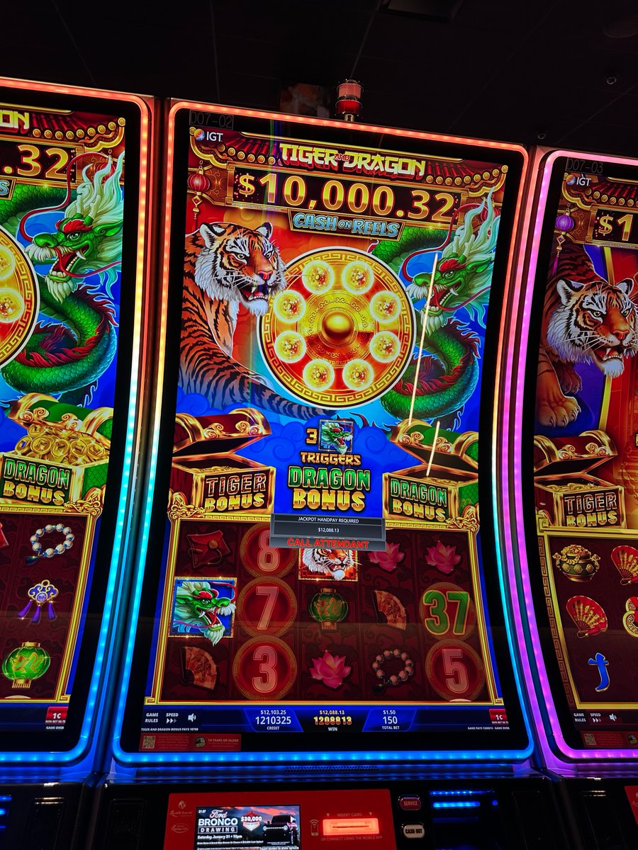 Furious fun and roaring riches at <a href="/resortsworld_hv/">Resorts World Hudson Valley</a>! 🐯🐲  Congratulations to the player who lined up money gongs to land an exciting $12,088.13 win on a $1.50 bet! Please help us celebrate the winner! 

#IGT #IGTGaming #jackpots #slots #videoslots #casino