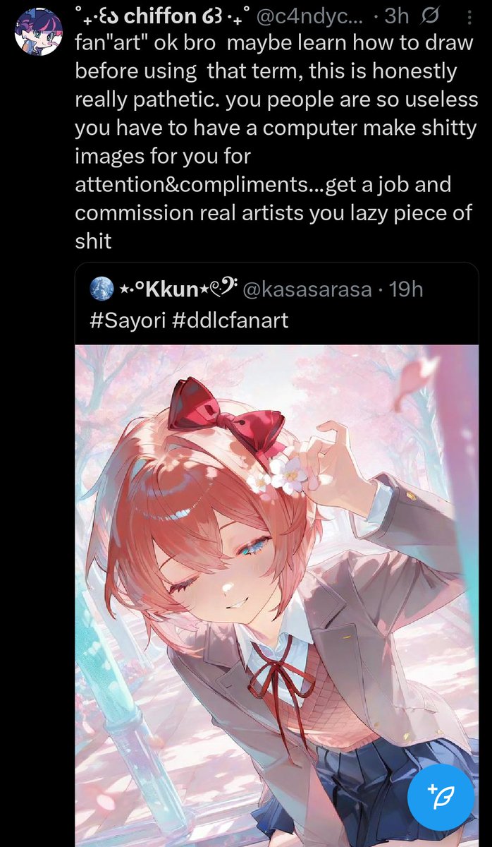 Hiding behind a block button 🥹🥹 say it in my replies twin