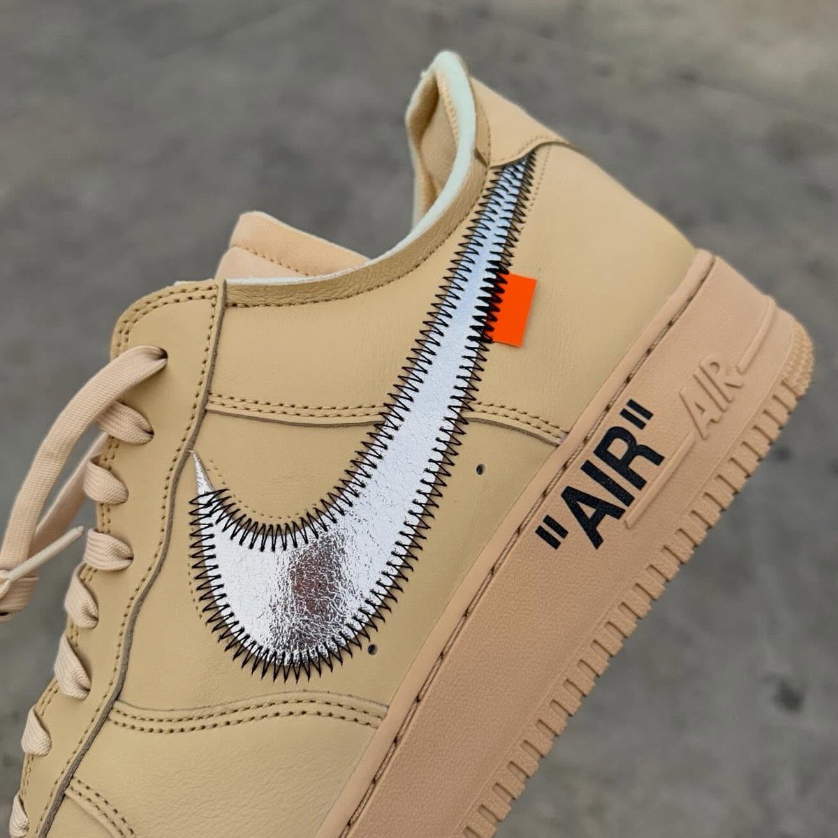 Ovrnundr's tweet photo. Virgil Abloh x Nike Air Force 1 Low "Sesame" 

• $150 
• Spring 2026

📷 solepriorities https://t.co/FAYjnlmO5t