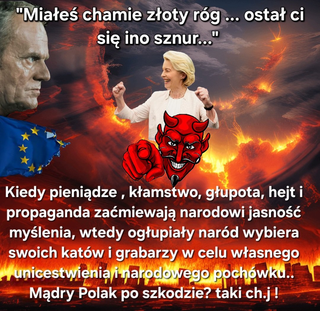 Panie <a href="/KosiniakKamysz/">Władysław Kosiniak-Kamysz</a> najwyższy czas zerwać więzy z beznadzieją Tuska... Jest najwyższy czas aby ratować Ojczyznę ))) <a href="/SawickiMarek/">Marek Sawicki</a>