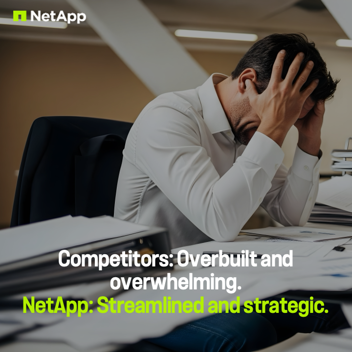 NetApp's tweet image. Is your infrastructure an asset or an anchor? Stop paying for overbuilt, bloated solutions that drain your budget. Get the intelligent data infrastructure streamlined for speed and cost efficiency, not complexity: ntap.com/4qzy05A

#ITOps #DataInfrastructure