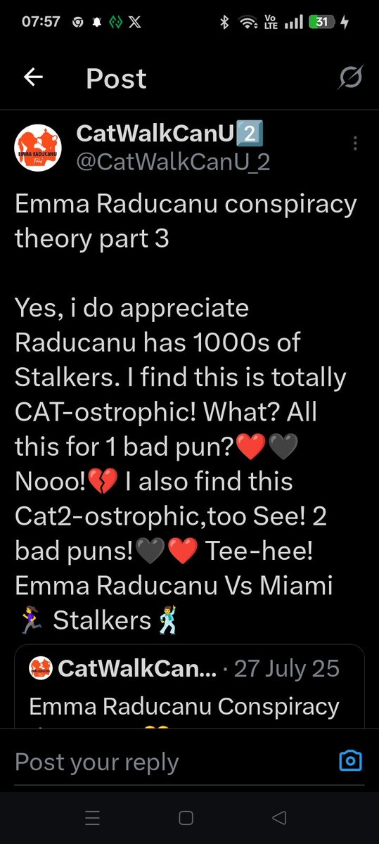 CatWalkCanU_2's tweet photo. Sorry Cat, been away. Back at the furnace on the Emma Raducanu timeline again, uh?

But did U know Emma Raducanu is playing Dubai next week?
U do?

Ofcourse that means Us Cats need to ramp up the Stalker Vibe BC again! Lol
And U know why, right?
BC Stalkers =Clicks haha 😂 tats Y https://t.co/g7FO6ZH8Ev