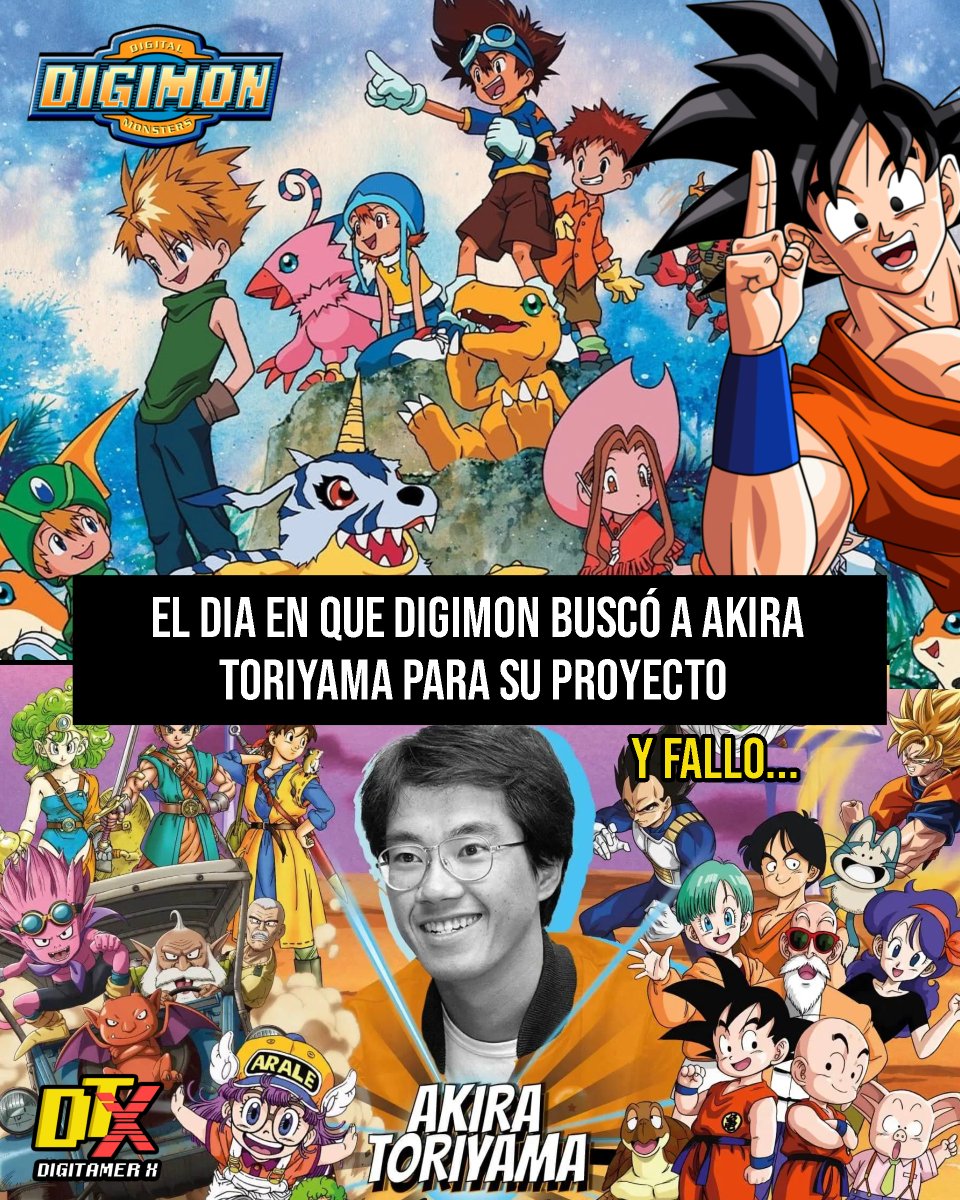 DigitamerX's tweet photo. ❗ #DatosDigimon Random hasta que consiga novia #67

🧐 Digimon casi tuvo a Akira Toriyama para los personajes de #Digimon Adventure!

Antes de que #DigimonAdventure existiera, cuando Bandai apenas estaba pensando en llevar Digital Monster a la TV, ocurrió algo muy curioso⬇️⬇️⬇️ https://t.co/N14RjsCNBz