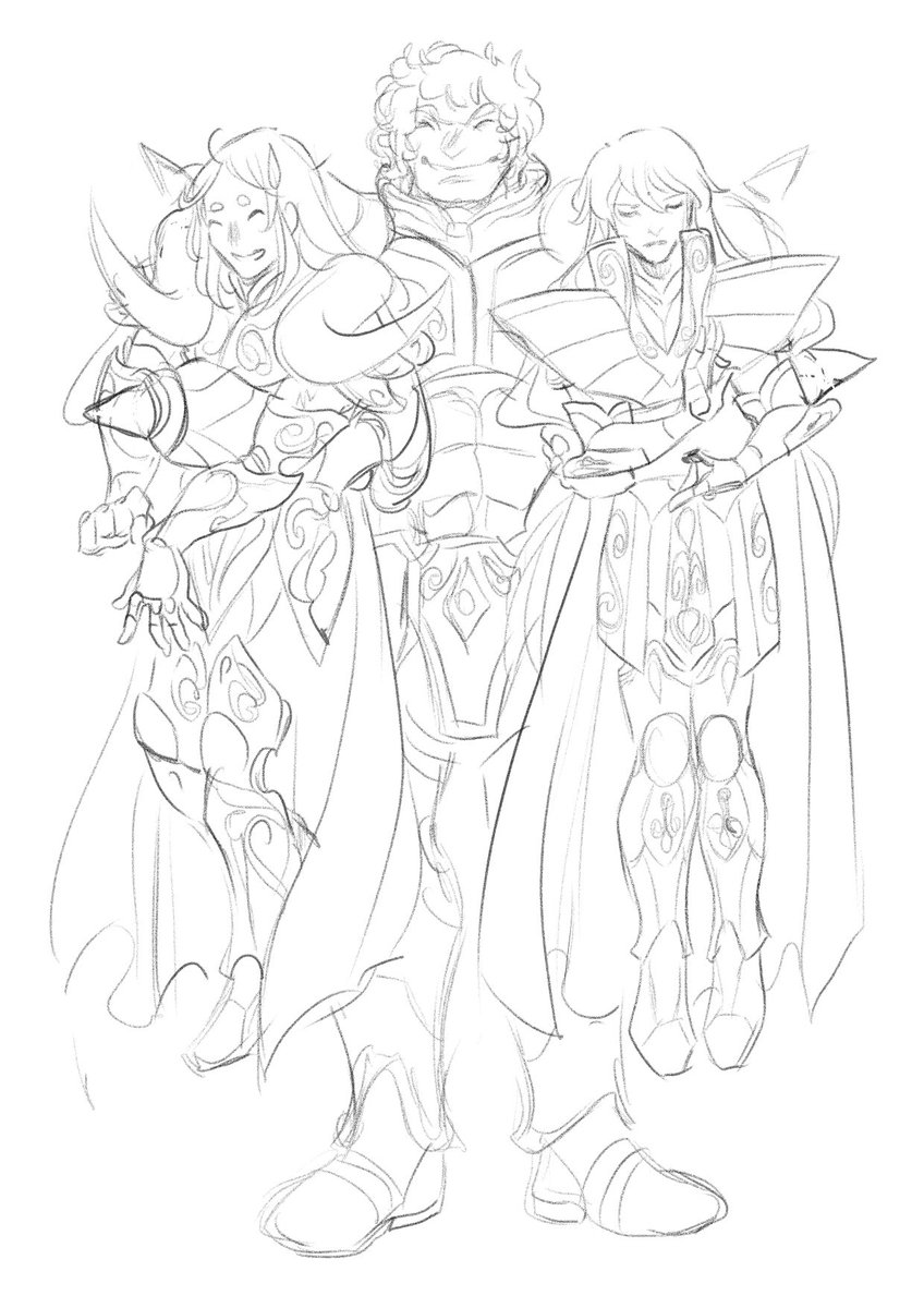 So You might have seen this beautiful Araki/Himeno gold saints illustration with 1,82 meters Shaka and Mu that looks taller than 1,88m Saga.
 Here is the reason why. 🫴