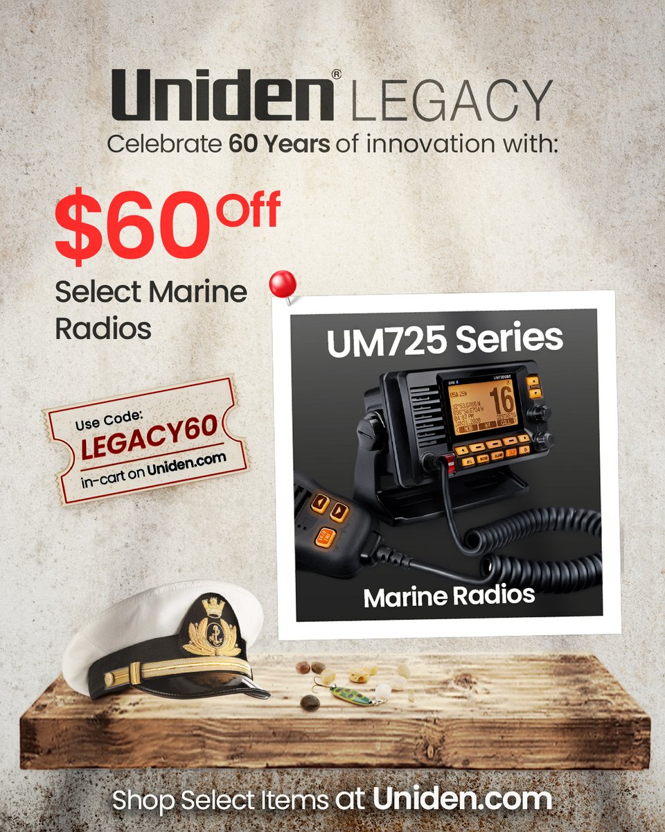 A Legacy of Protection, Information, and Connection. 📻 Swipe through to see what’s included in our 60th Anniversary Event.

👉 Radar: Save $60 on R8 &amp; R7
👉 Scanners: Save $60 on SDS100, BC125AT, &amp; BCD260DN👉 CB: Save $60 on BearTracker885 &amp; PC68LTXFM 
👉 Marine: Save $60 on