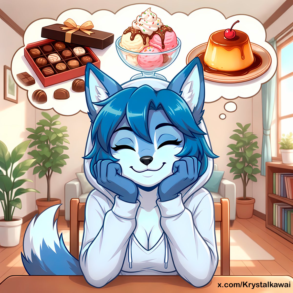 Chocolates, ice cream, or flan… I can’t decide. 💙