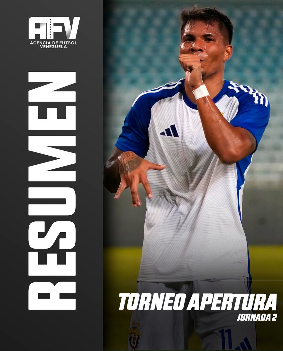agenciadefutbol's tweet image. Resumen de la Jornada 2 del Torneo Apertura 2026:

Te presentamos el resumen de la actuación de nuestros talentos luego de la última jornada de la @ligafutve 

#AFV #TalentoAFV