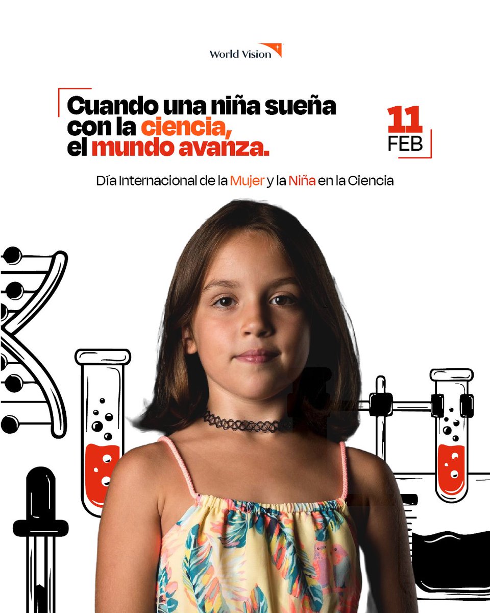 WorldVisionCR's tweet photo. La curiosidad no tiene género.
El talento tampoco. 🧪🔬

Hoy celebramos a las mujeres y niñas en la ciencia y el poder de sus ideas para transformar el mundo.
#DíaInternacionaldelaMujerylaNiñaenlaCiencia #WorldVisionCostaRica https://t.co/XEgiQr7nmt