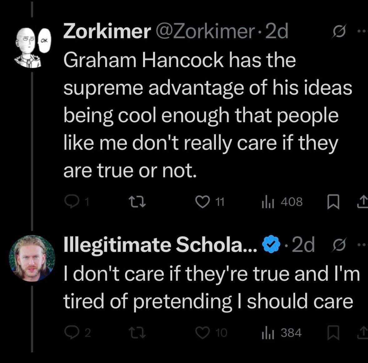 The alternative-history space is mostly a fantasyland where people care more about what’s entertaining rather than what’s true.
