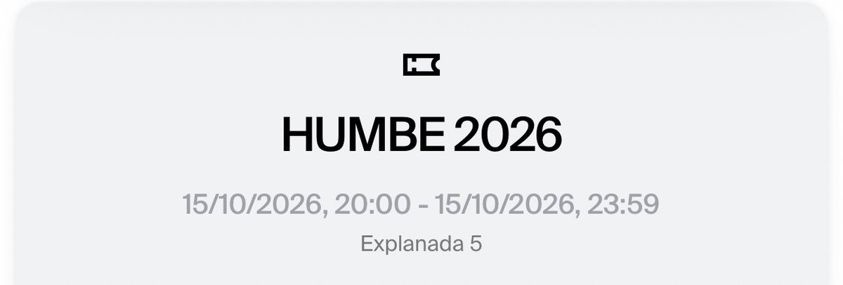 Conseguí mis boletos para Humbe, solo me falta conseguir el de Ariana 🕯️