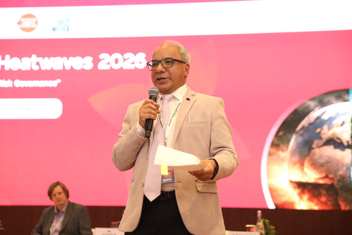 ndmaindia's tweet image. The session on “Data, Technology &amp;amp; Innovation for Extreme Heat Governance” was chaired by Dr. Dinesh Kumar Aswal, Member @ndmaindia. 

#Heatwave #Innovation #ClimateTechnology #CODRR10 #NDMAIndia