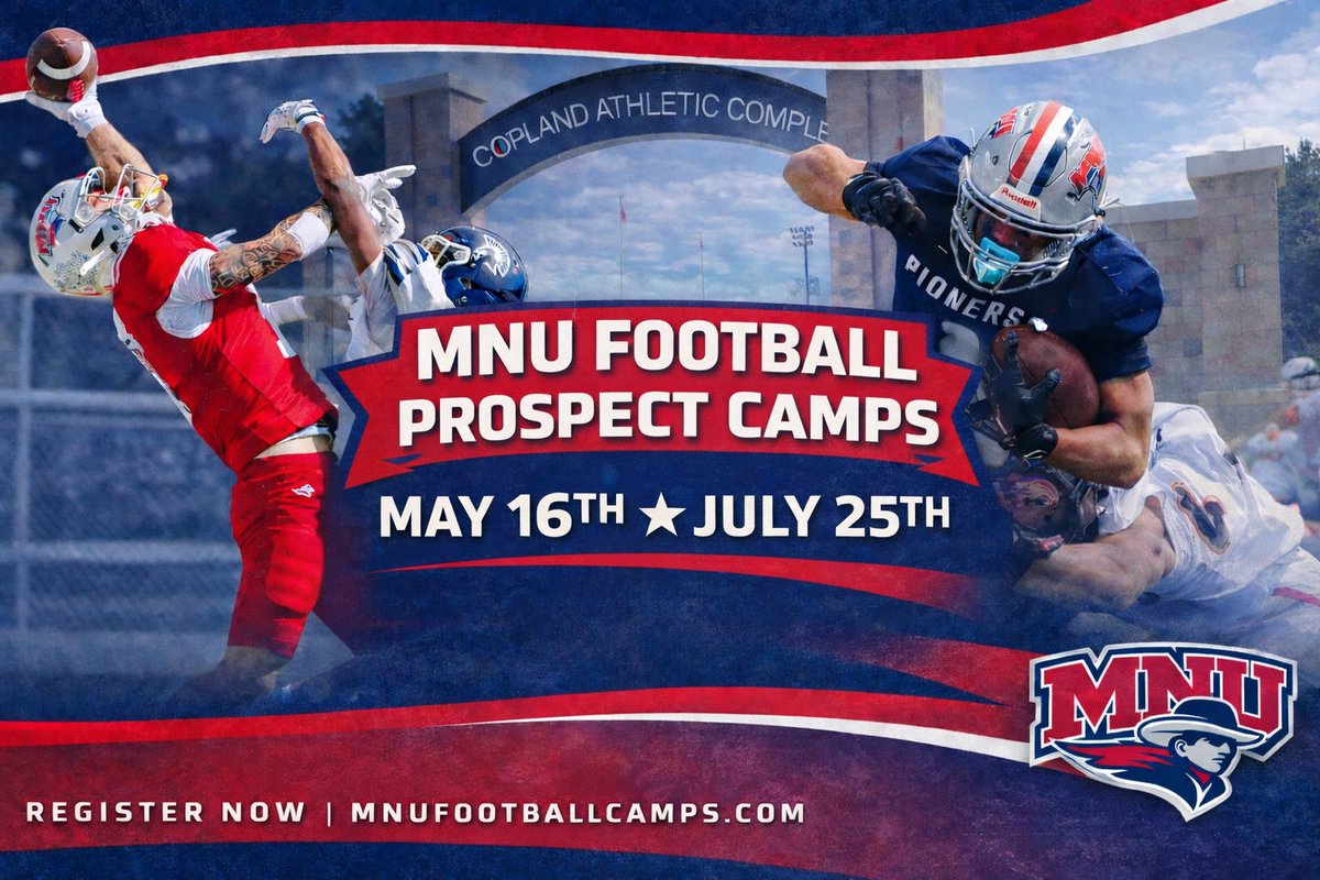 🎴 Camp Dates are Set 🎴
Sign up to get coached and evaluated by our staff‼️

mnufootballcamps.com