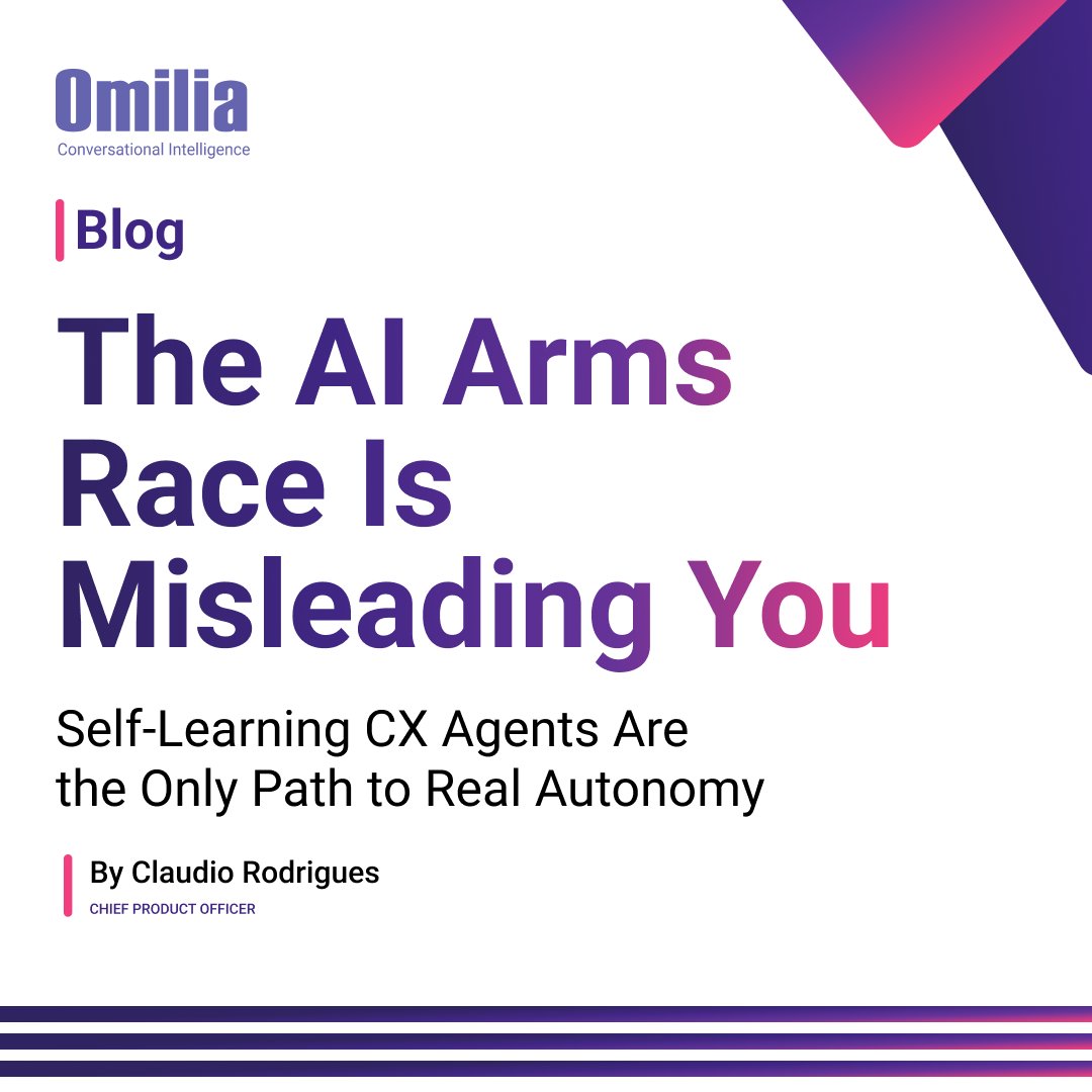 The AI arms race is distracting CX leaders.

More models ≠ more autonomy.
More orchestration ≠ innovation.

Most “agentic” CX today is just wrappers on brittle systems.

Real autonomy requires:
• End-to-end intelligence
• Continuous self-learning
• Governance by design