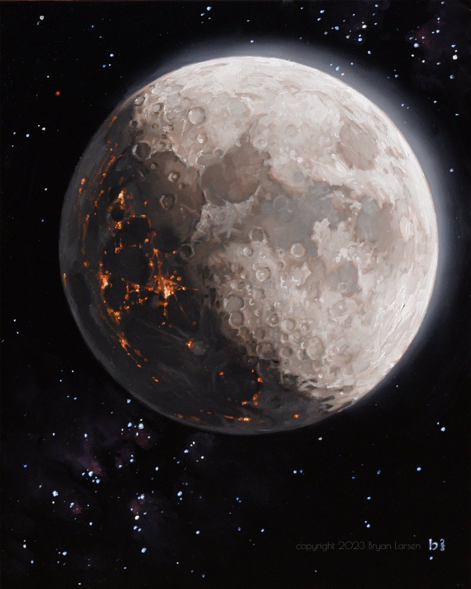 BryanLarsenArts's tweet photo. A lot of talk about cities on the moon this week…and I am here for it! https://t.co/GlTsE0VFFC