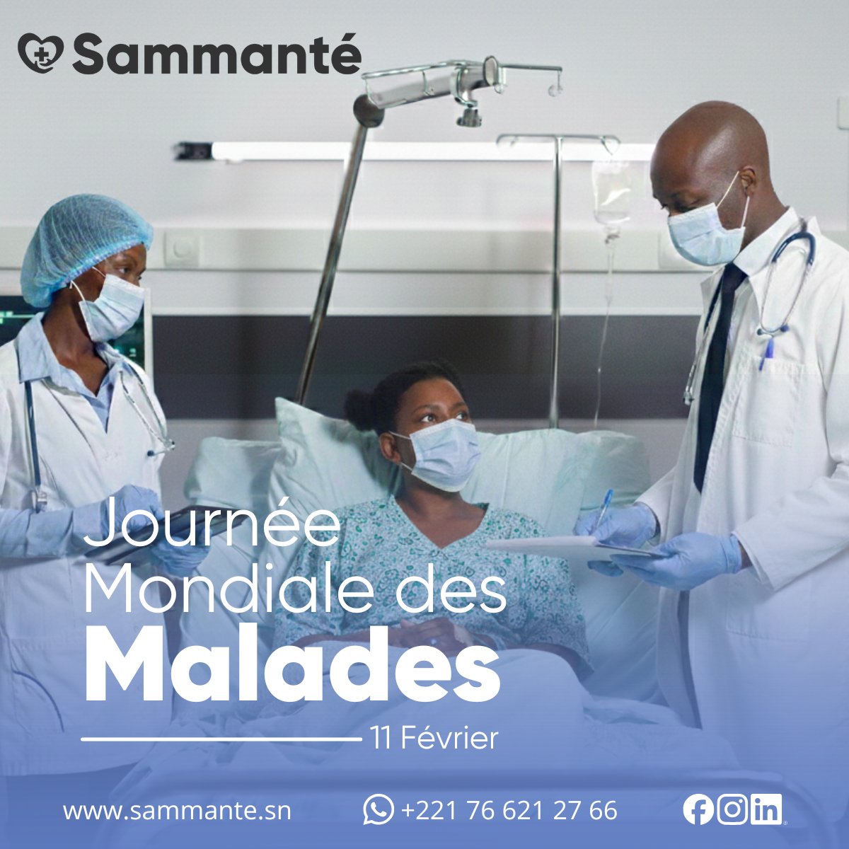 sammantesante's tweet photo. Journée mondiale des malades.
Nous pensons à tous les patients et nous leur souhaitons une bonne guérison.
Avec #Sammanté, l’accès aux soins reste ouvert à tous.
#Sammante #JourneeMondialeDesMalades #AccesAuxSoins https://t.co/c4T7QAg6TP