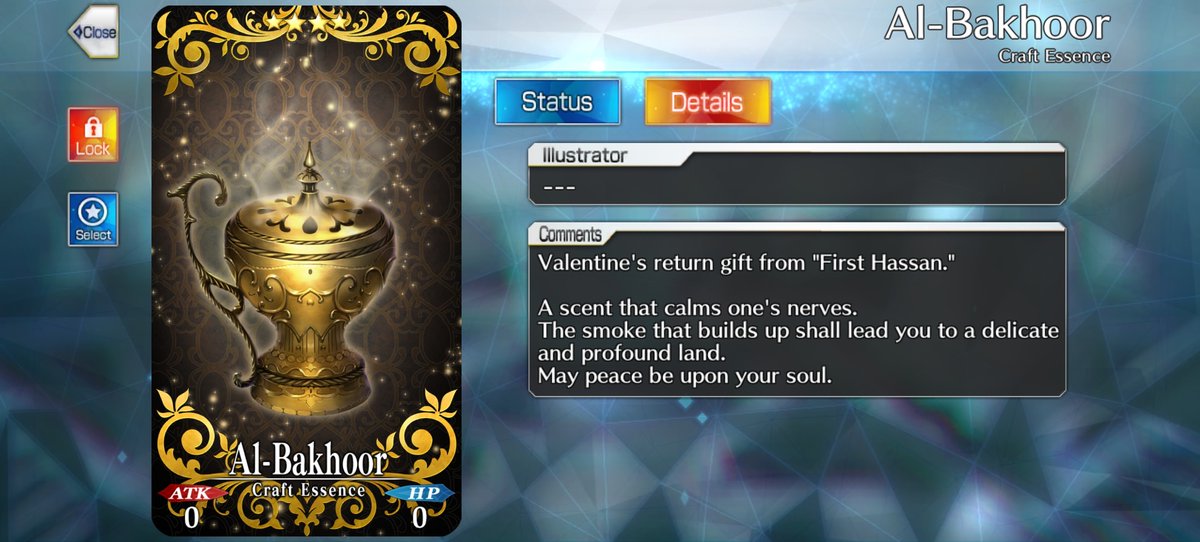 ShinnTypeMoon's tweet photo. Valentine's gift from First Hassan 🎁#FateGrandOrder #FGO #FateGOUSA #Valentines2026 #FirstHassan #CraftEssence https://t.co/XljPM61LKr