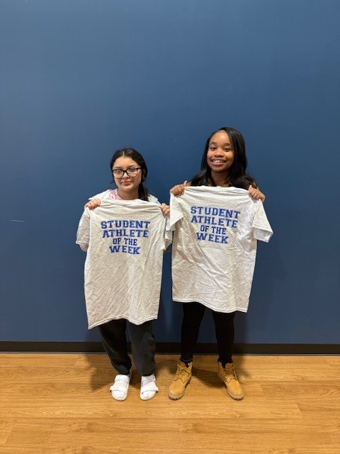 AthleticsHerget's tweet image. Congratulations to Alexa Echeverria and Marianna Rogers on being chosen as student athlete of the week for 8th girls basketball. They were chosen for their hard work and effort on the court and in the classroom! #studentathleteoftheweek #partofthepack #nbt