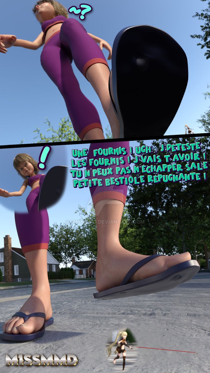 A friend make me this ! So I share it (they want stay anonymous).

It's Tiffany literally ant bully me !!!!!

The model of tiny antgirl (me hehe) is inspired from the great work of <a href="/Macrotrewy/">🔞Trew🔞</a> (check his account!!!)

No 4k P this time.

Enjoy !

#giantess #feet #foot #sizetwitter