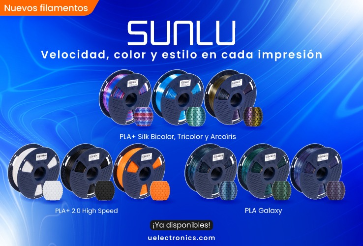 unitelectronics's tweet photo. Si tus impresiones se ven tristes y aburridas, es hora de un glow up 📷. Ya sea que busques la velocidad del PLA+ High Speed, el brillo hipnotizante del Silk Bicolor/Tricolor o el acabado espacial del Galaxy, Filamentos Sunlu listos en nuestra página.
https://t.co/MbaEgtvGjV https://t.co/POmpmkM5Zj